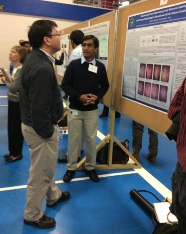 Vaibhav presents the study he did for his senior thesis, Nonsteroidal Anti-inflammatory Drugs Decrease Viability and Produce Morphological Aberrations in Early Chicken Development.