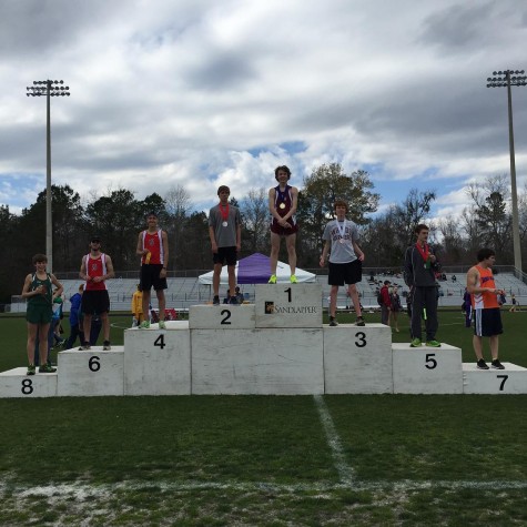 Colin atop the podium (photo from 