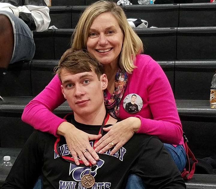 Mrs Lankford and her son Harrison, a senior at West Ashley
