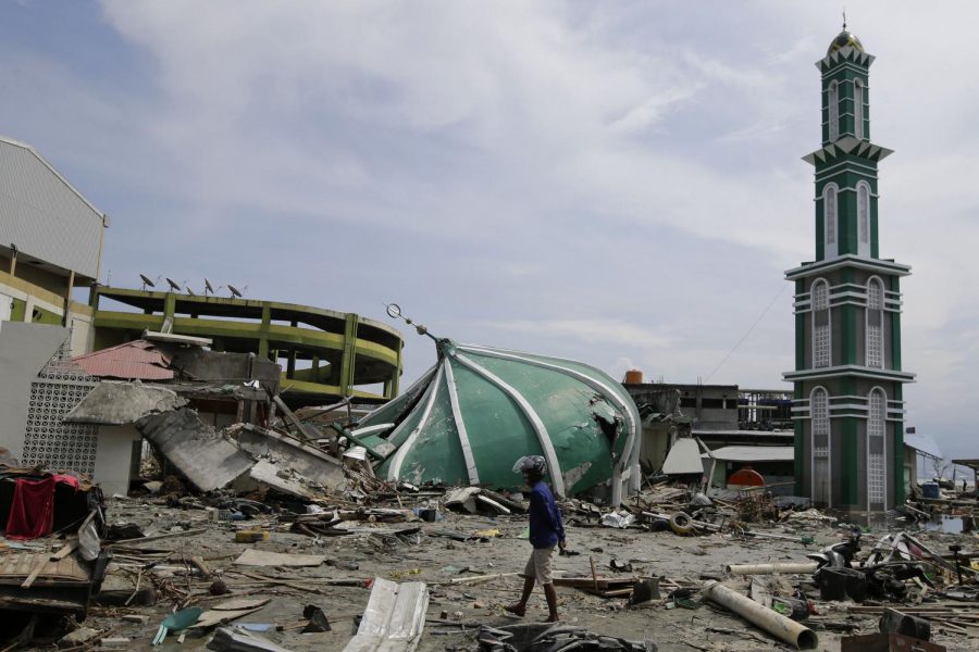 The aftermath of the earthquake and tsunami that struck Indonesia (photo courtesy of AccuWeather).