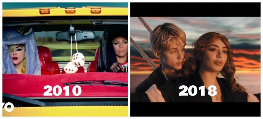The Youtube thumbnails for Telephone (left) and 1999 (right).