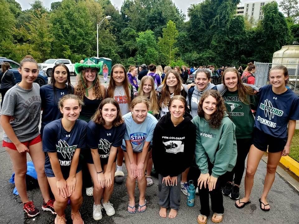 The womens swimming state team placed 7th out of 33 teams at the A-AAA swim championships last Saturday.