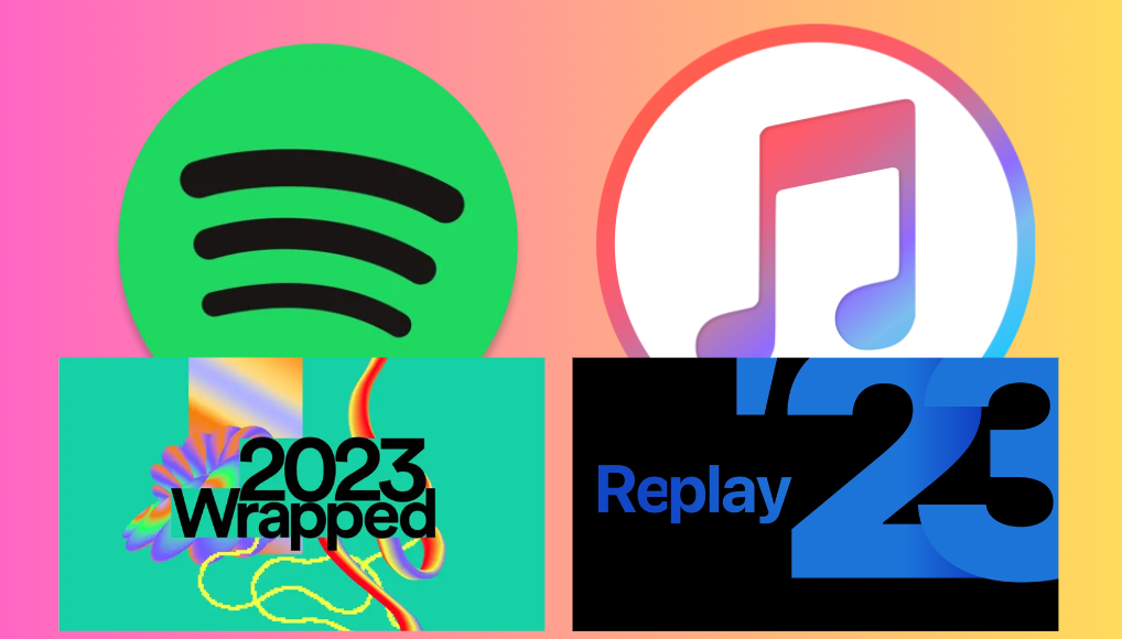 Spotify+Wrapped+and+Apple+Replay+2023