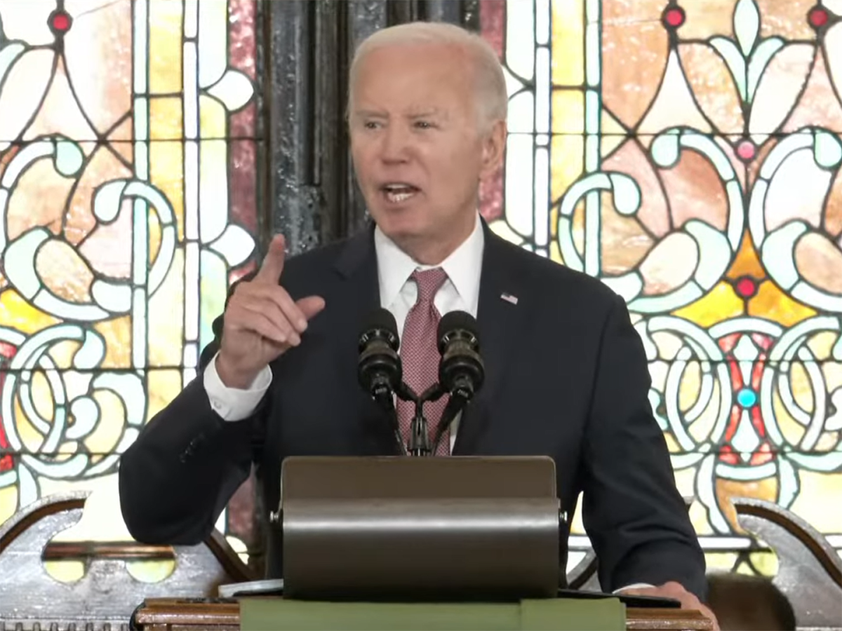 Biden speaking at the Mother Emanuel AME Church.