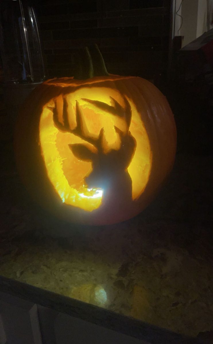 Jack-o-lantern carved by Katie Sheffield