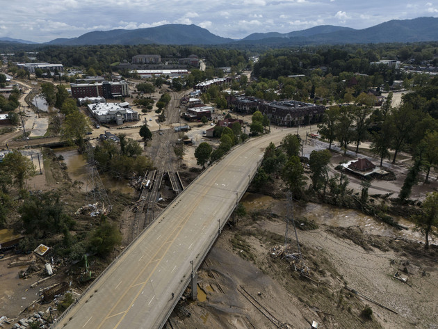 Damage from the storm in North Carolina