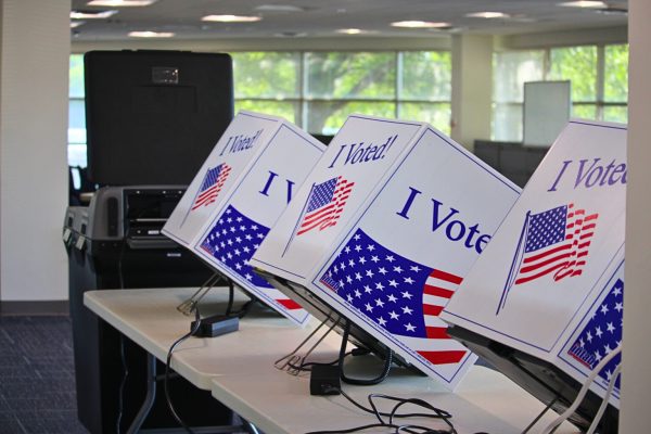 Voting machines set up in 2023, provided by Charleston County Board of Voter Registration and Elections to SC Daily Gazette