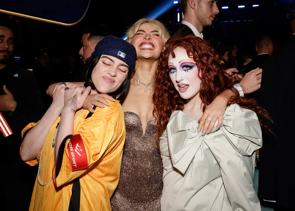 Billie-Eilish-Sabrina-Carpenter-and-Chappell-Roan-2025-Grammys-Inside