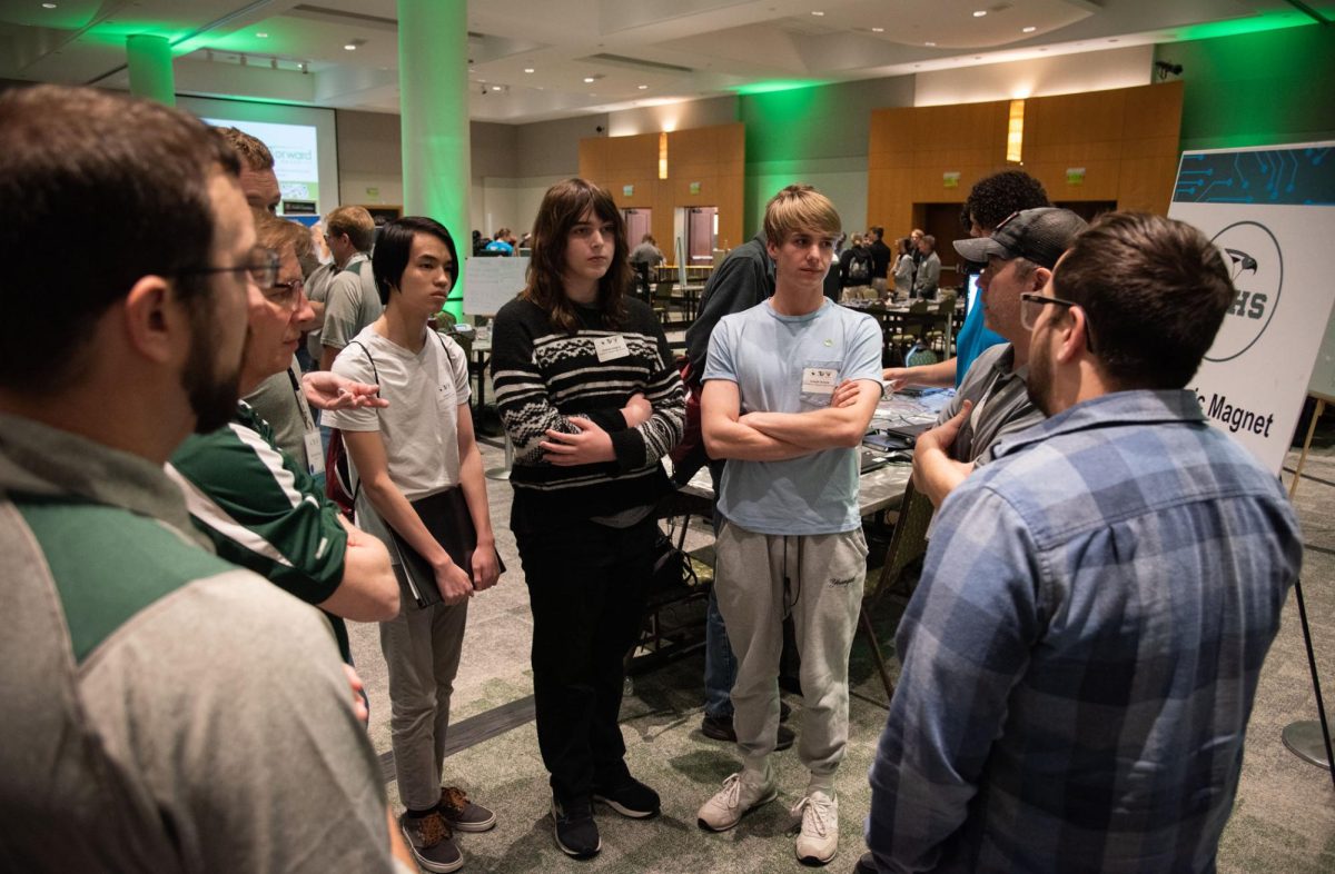 Connor Li, Graham Gregory, and Joey Schady at last year's PCDC competition. 