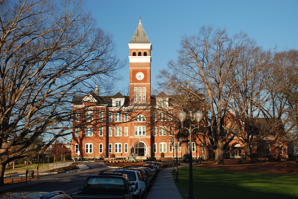 A photo of Tillman Hall at Clemson University.