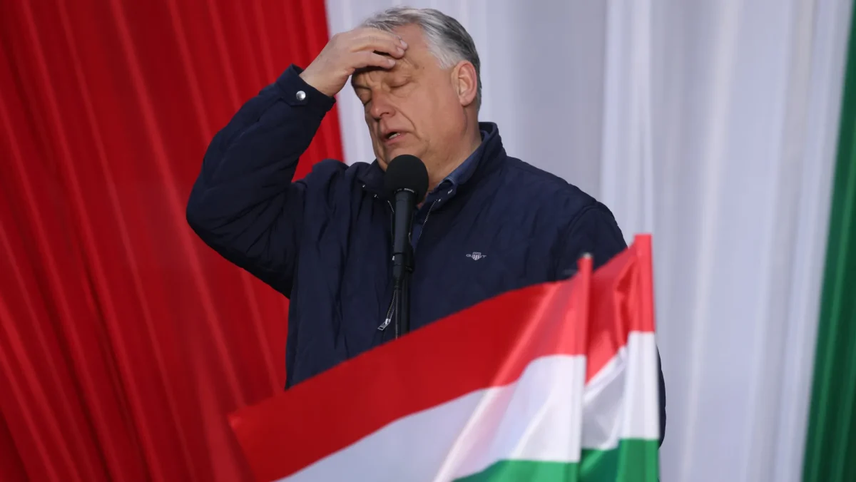 Viktor Orbán after his election loss.